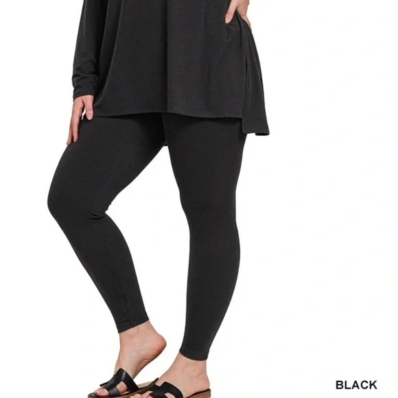 New!LAST ONE Plus Size black Long Sleeve Top and Leggings Set Size 1X 2X 3X - Picture 3 of 4